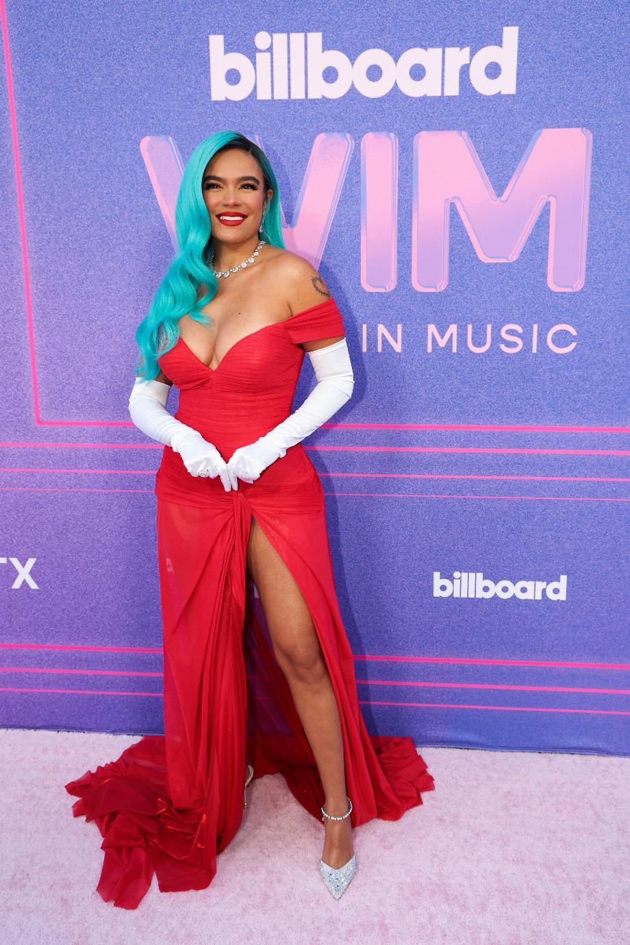 La chanteuse Karol G assiste aux Billboard Women in Music Awards au YouTube Theatre à Inglewood, Californie, États-Unis, le 2 mars 2022. REUTERS/Mario Anzuoni