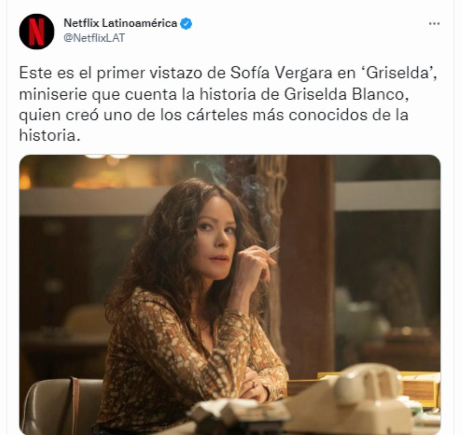 A travers ses réseaux sociaux, Netflix a partagé un cliché de la transformation de Sofía Vergara pour incarner Griselda Blanco dans la série 