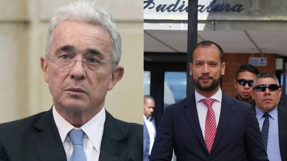 À gauche, l'ancien sénateur Álvaro Uribe Vélez ; et, à droite, l'ancien avocat Diego Cadena. - Colpress.